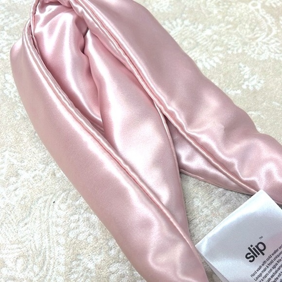 Brand New Slip Pure Silk Pale Pink Mulberry Twist Knot Headband for Hair - Picture 8 of 14